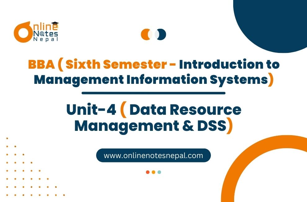 Unit 4: Data Resource Management & DSS